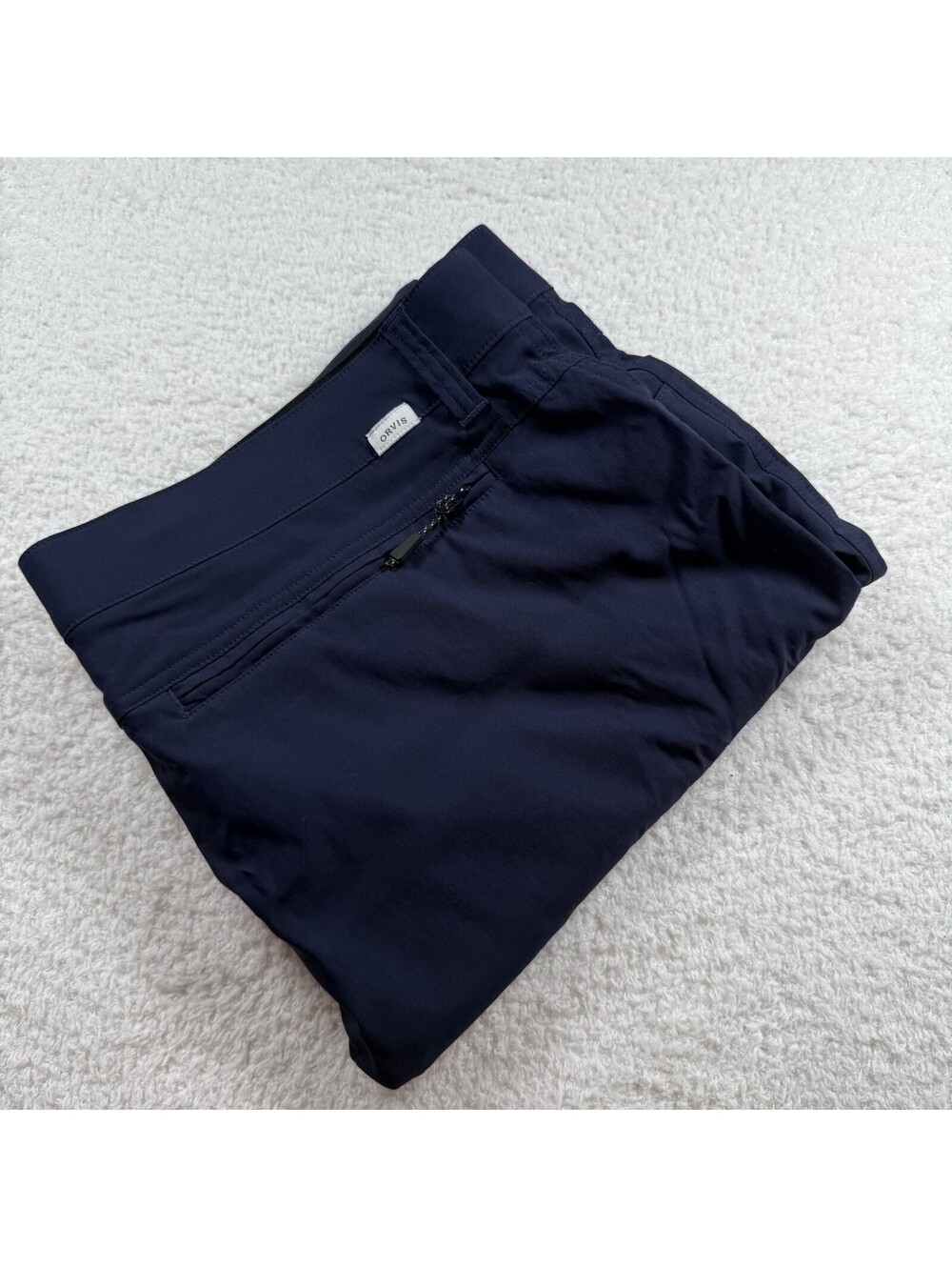 Orvis Men’s Performance Pants 40 X 30 Navy Stretch, Hiking Travel Utility Zip
